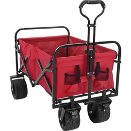 vidaXL Bollerwagen faltbar rot