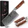 luxuskollektion Hackmesser Damaststahl 18 cm ergonomischer Griff Braun