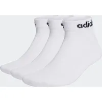 Adidas Linear Cushioned 3 Pairs Knöchelsocken, White/Black, 34-36