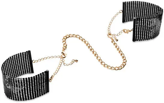 BIJOUX - DÉSIR MÉTALLIQUE HANDSCHELLEN AUS SCHWARZEM METALLGEWEBE
