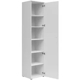 Multi-Stauraum Schrank 45 x 195 x 40 cm Weiß