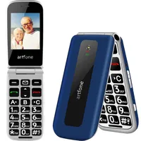 artfone F20 Seniorenhandy Klapphandy Ohne Vertrag丨2G GSM Handy für Senioren丨Dual SIM Großtasten Mobiltelefon丨2,4 Zoll Farbdisplay丨SOS Notruftaste丨FM Radio丨Sprachansage丨Kurzwahl丨1300mAh Akku - Blau