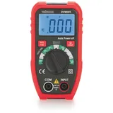 VELLEMAN Digitalmultimeter, LCD-Anzeige, CAT III/600 V, geeignet für die Messung von AC/DC-Spannung, Widerstand, Temperatur, Transistoren, Dioden und Durchgang, Batterietest, Taschenlampe,