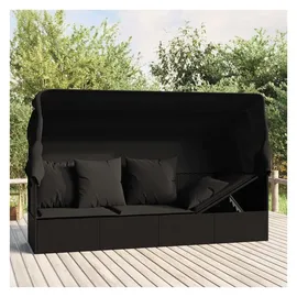 vidaXL Outdoor Loungebett schwarz 319569