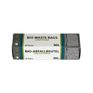BIO4PACK Abfallbeutel 100% kompostierbar, 30 L 10 Stück pro Faltschachtel (Rolle)