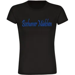 multifanshop Damen T-Shirt - Bochum - Bochumer Mädchen - Druck blau - Frauen
