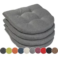 sunnypillow Stuhlkissen 40 x 40 x 5 cm grau 4-tlg.