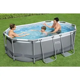 BESTWAY Steel Pro Max Pool oval Set 305 x 200 x 84 cm inkl. Filterpumpe (3-tlg.)