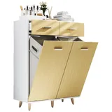VCM Landos Hochschrank 97 x 79 x 35 cm Weiß Holz