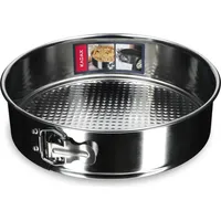 Kadax Backblech, Tortenform, runde Backform, Kuchenform, 26 cm, Silber