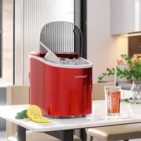 Costway Eiswürfelmaschine 2,2 L, Eiswürfelmaschine mit kugelförmigen Eiswürfeln, Elektrischer