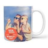 Sunnywall Tasse selbst gestalten mit Foto oder Text Personalisierbar Fototasse Keramiktasse in Weiß matt Randlos Druck