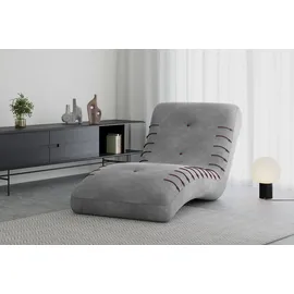 moeblo Chaiselongue SPLINE Holzwerkstoff 83 x 80 x 172 cm Grau