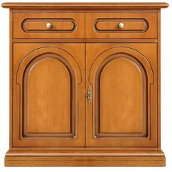 Kommode mit Schubladen 2 türig Nussbaumfarben furniert