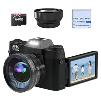 flyfrost Digitalkamera 4K 48MP Schwarz