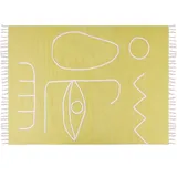 Beliani Outdoorteppich Yavu Gelb 140 x 200 cm
