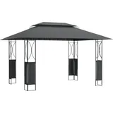 vidaXL Pavillon 3 x 3 m Grau/Schwarz