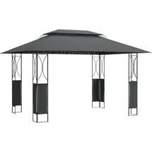 vidaXL Pavillon 3 x 3 m Grau/Schwarz