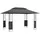 vidaXL Pavillon 3 x 3 m Grau/Schwarz
