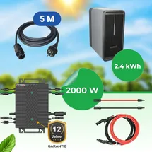 Paket AG Marstek B2500-D polykristallin 600 W inkl. HSEU-2000D 2,24 kWh Wechselrichter