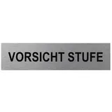 PRO PLUS Aluminium Türschild Vorsicht Stufe"