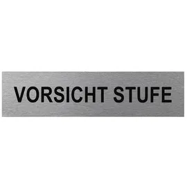 PRO PLUS Aluminium Türschild Vorsicht Stufe"