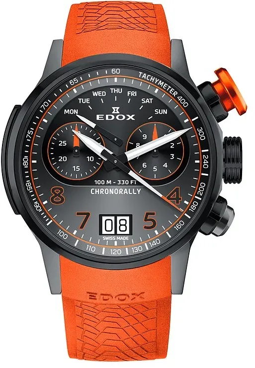 Edox Herrenuhr Chronorally 38003 TINGNOCAO GNO - grau