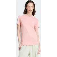 Adidas Loungewear Essentials Slim 3-Streifen T-Shirt Semi Pink Spark / White M