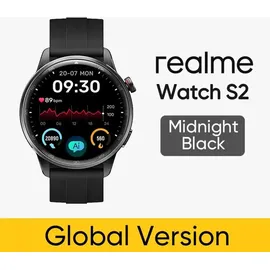 Realme Watch 5 BT 44 mm Aluminiumgehäuse Schwarz Sportarmband Schwarz M