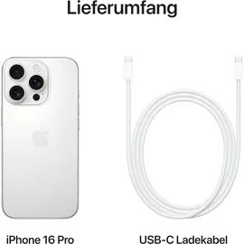 Apple iPhone 16 Pro 256 GB Titan Weiß