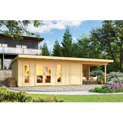 Gartenhaus Sizilien 2 mit Dachverlängerung
