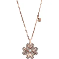 Emporio Armani Kette mit Anhänger Kleeblatt Silber 925