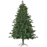 Homcom künstlicher Weihnachtsbaum 1,8 m Christbaum Tannenbaum PVC PE Metall Grün Ø90 x 180 cm