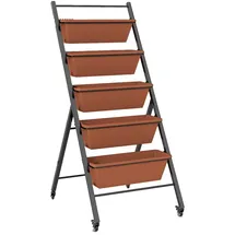 Costway Vertikales Hochbeet 57 x 74 x 127 cm Braun