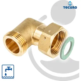 tecuro Winkel 90° 1 Zoll AG x Überwurfmutter 1 Zoll
