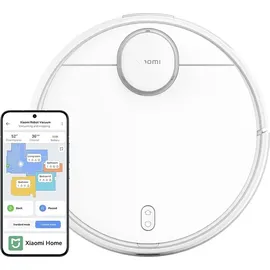 Xiaomi S12 Saugroboter mit Wischfunktion 2 in 1, 4000 Pa Saugkraft, LiDAR Navigation Hinderniserkennung, Smart Staubsauger Roboter, Teppich Tierhaare Hartböden, APP Fernbedienung, Google& Alexa