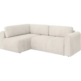 OTTO home Eckcouch Polyester mit Bettkasten 2-Sitzer Beige