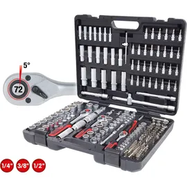 KS Tools 1/4'+3/8'+1/2' Steckschlüssel-Satz 195-tlg