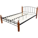 Homestyle4u Metallbett 140x200 cm, Schlafzimmer, Betten, Metallbetten