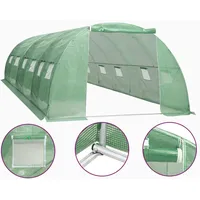 vidaXL Gewächshaus Treibhaus Garten Tomatenhaus Foilen Pflanzenhaus Polytunnel