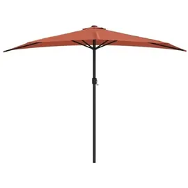 vidaXL Balkon-Sonnenschirm 300 x 150 cm terracotta halbrund
