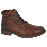 Tom Tailor Winterboots TOM TAILOR, Herren, Gr. 40, braun (cognac), Lederimitat, Textil, Schuhe Winterboots, mit Logoschriftzügen, Weite G