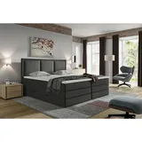 MID.YOU Boxspringbett 180 x 200 cm H2/H3 Anthrazit