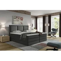 MID.YOU Boxspringbett 180 x 200 cm H2/H3 Anthrazit