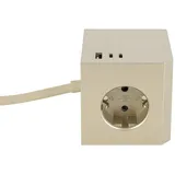 Mican Steckdosenwürfel Plug Box Gold 2 St.