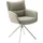 MCA Furniture MCA LIMONE 2 4 Fuß Stuhl mit Armlehnen Edelstahl/Leder 360° drehbar Remona - creme , Maße (cm): B: 61 H: 88 T: 62