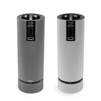 Peugeot Pfeffer- und Salzmühlen-Set 2-tlg., ekektrische Gewürzmühlen, Aluminium, Aluminium