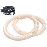 Fitwood Turnringe-Set ""Ulpu"", Holzoptik, schwarzes Band