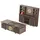 JV Möbel Arbeitszimmer Set 3tlg Bürotisch, Sideboard Bücherregal Braun, einfarbig,