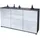 Vladon Rova V1 138,5 x 75,5 x 35 cm Anthrazit matt/Weiß Hochglanz